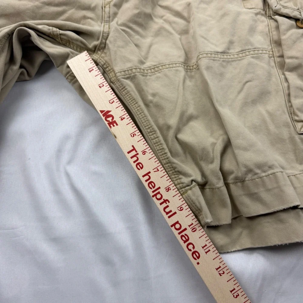 Polo Ralph Lauren Cargo Shorts Mens 44 Tan Khaki Classic Distressed Cotton